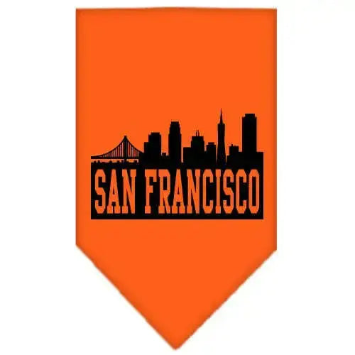 San-Francisco-Skyline-Screen-Print-Bandana-Orange-Large-GreatEagleInc-319138346