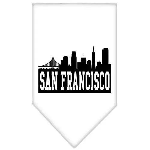 San-Francisco-Skyline-Screen-Print-Bandana-White-Large-GreatEagleInc-319137933