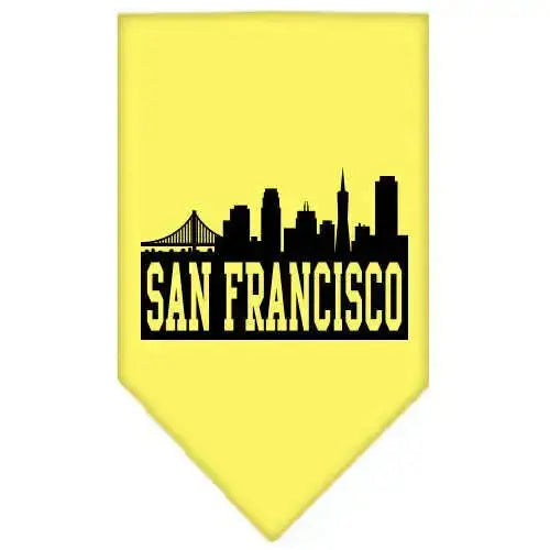 San-Francisco-Skyline-Screen-Print-Bandana-Yellow-Large-GreatEagleInc-319137865
