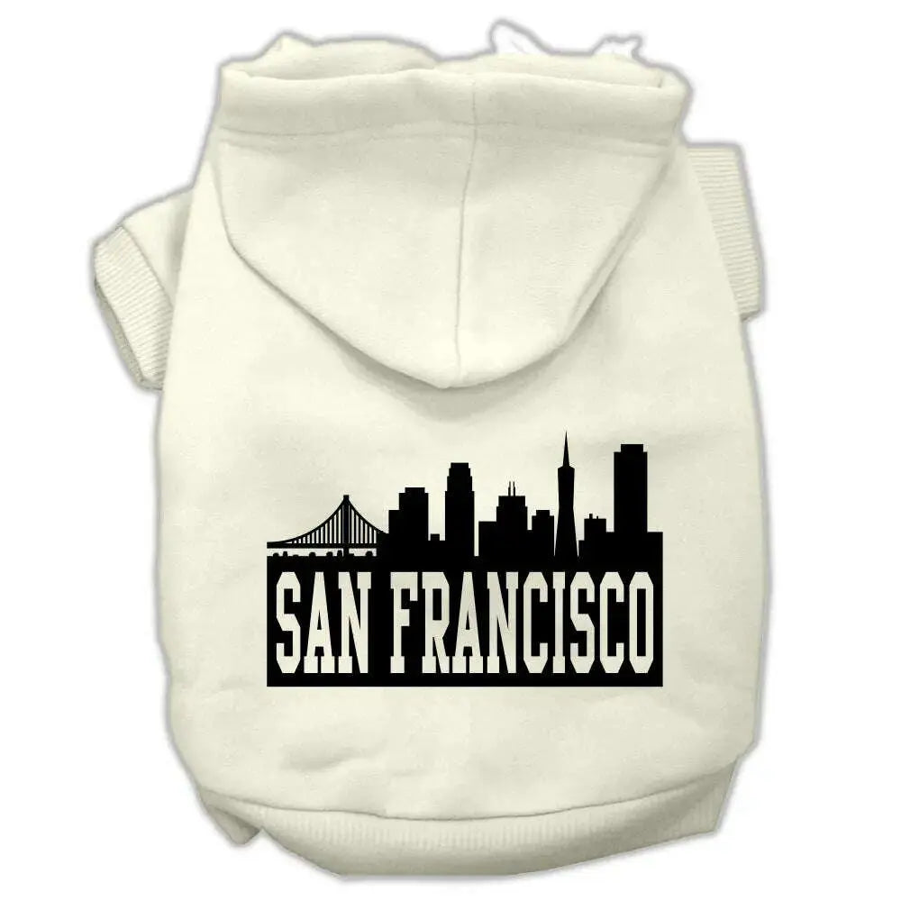 San-Francisco-Skyline-Screen-Print-Pet-Hoodies-Cream-Size-Xxl-GreatEagleInc-319658077