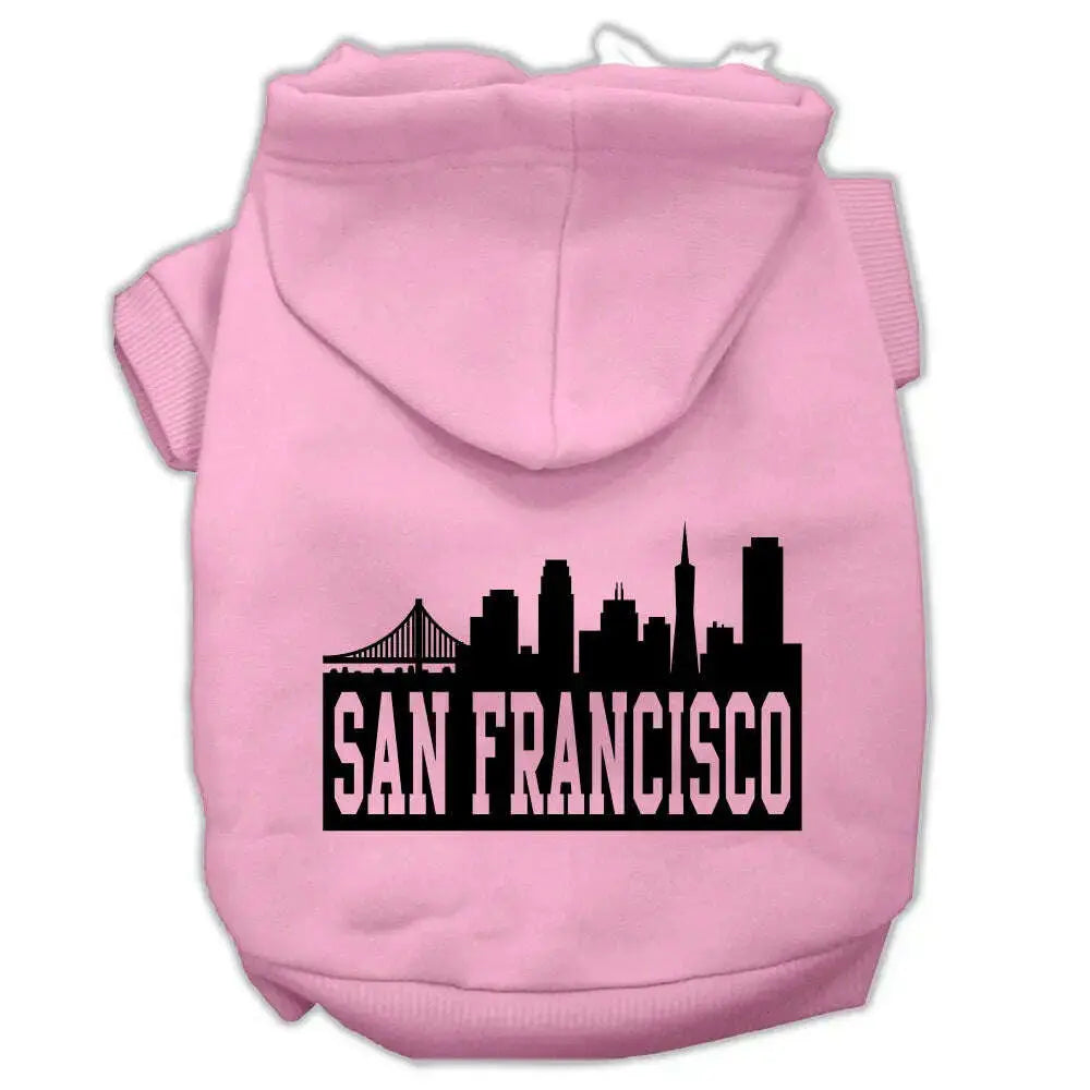 San-Francisco-Skyline-Screen-Print-Pet-Hoodies-Light-Pink-Size-Xxl-GreatEagleInc-319657942