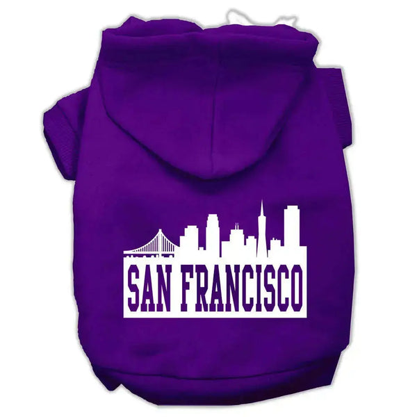 San-Francisco-Skyline-Screen-Print-Pet-Hoodies-Purple-Size-Xxxl-GreatEagleInc-319657017