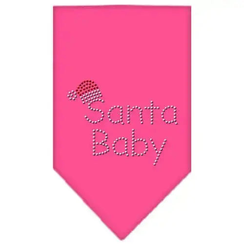 Santa-Baby-Rhinestone-Bandana-Bright-Pink-Large-GreatEagleInc-318999636