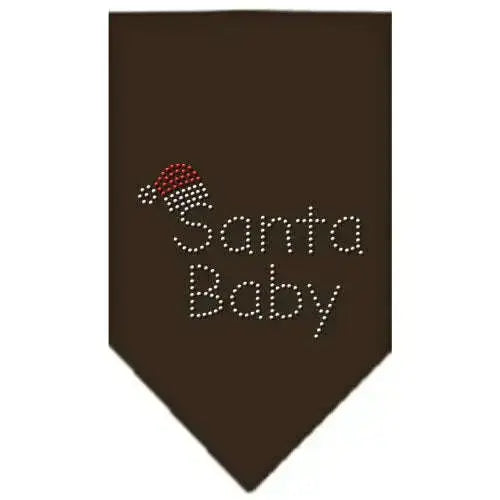 Santa-Baby-Rhinestone-Bandana-Cocoa-Large-GreatEagleInc-318999743