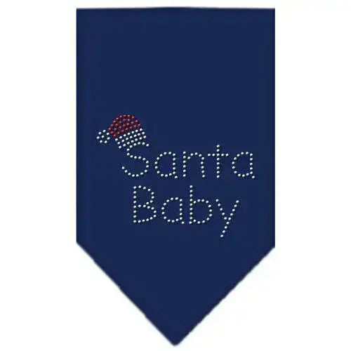 Santa-Baby-Rhinestone-Bandana-Navy-Blue-Large-GreatEagleInc-319000033
