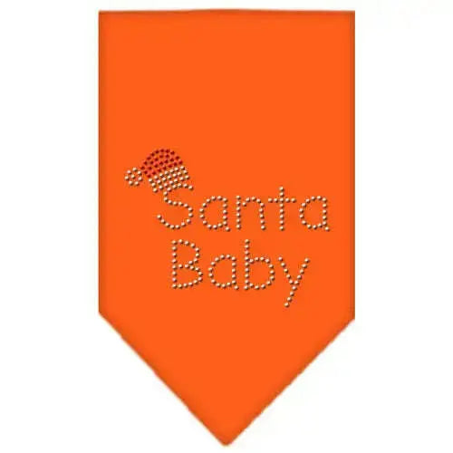 Santa-Baby-Rhinestone-Bandana-Orange-Large-GreatEagleInc-319000195
