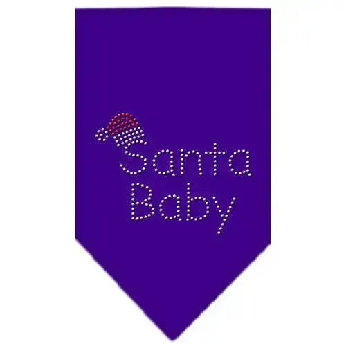 Santa-Baby-Rhinestone-Bandana-Purple-Large-GreatEagleInc-319000219