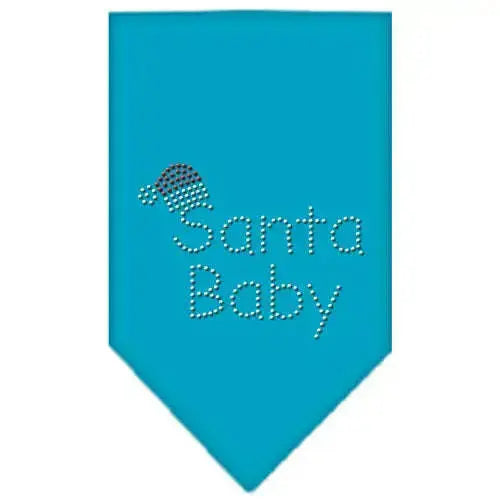 Santa-Baby-Rhinestone-Bandana-Turquoise-Large-GreatEagleInc-318584897