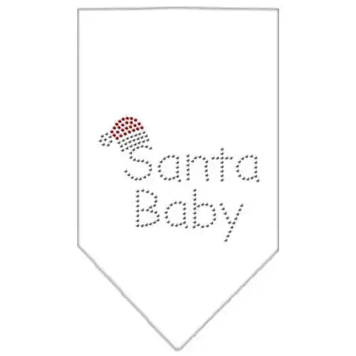 Santa-Baby-Rhinestone-Bandana-White-Large-GreatEagleInc-318584935