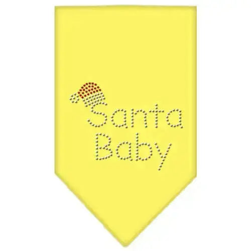 Santa-Baby-Rhinestone-Bandana-Yellow-Small-GreatEagleInc-319000744