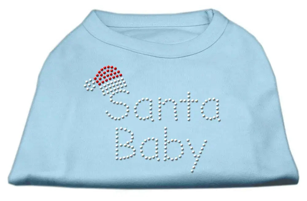 Santa-Baby-Rhinestone-Shirts-Baby-Blue-M-GreatEagleInc-319796875