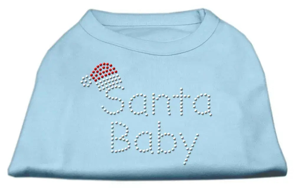 Santa-Baby-Rhinestone-Shirts-Baby-Blue-Xxl-GreatEagleInc-319863675