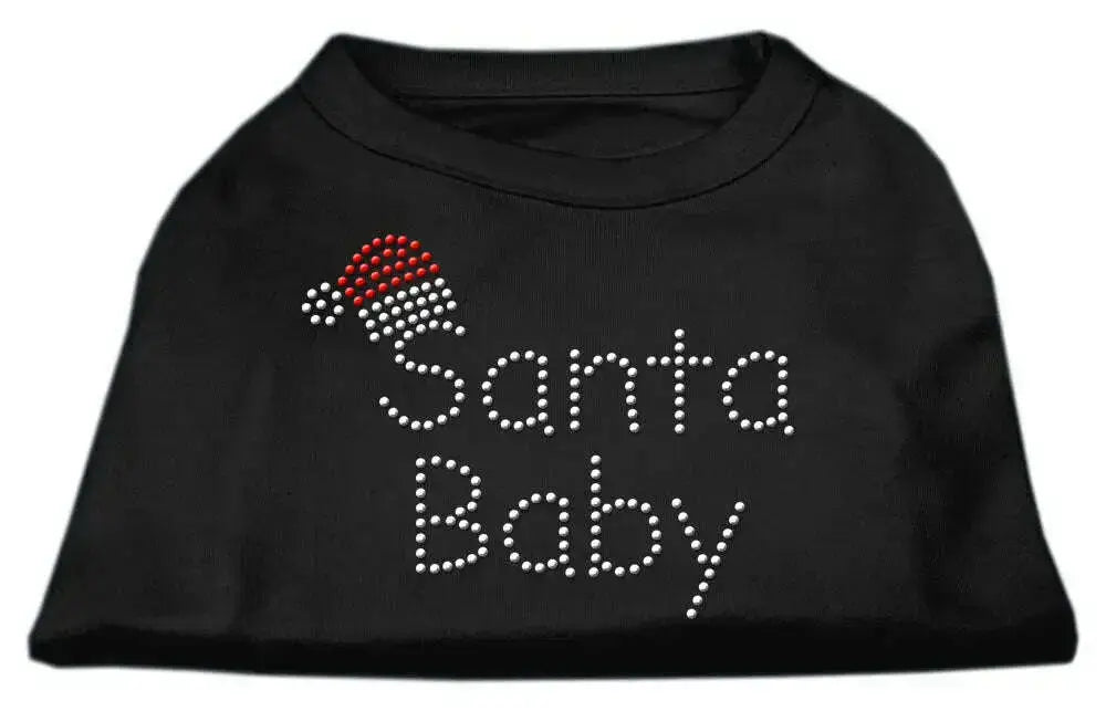 Santa-Baby-Rhinestone-Shirts-Black-Xxl-GreatEagleInc-318717593