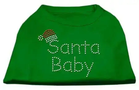 Santa-Baby-Rhinestone-Shirts-Emerald-Green-Xxl-GreatEagleInc-318678082