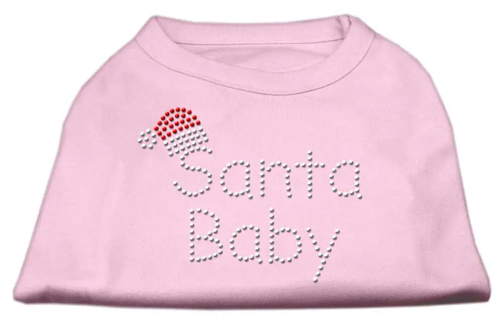 Santa-Baby-Rhinestone-Shirts-Light-Pink-Xs-GreatEagleInc-319863963
