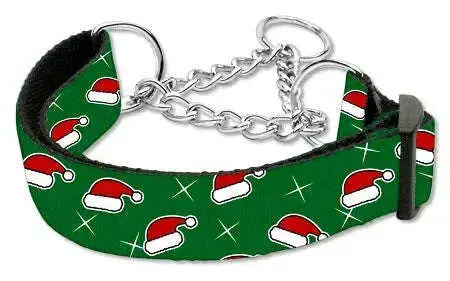 Santa-Hats-Nylon-Ribbon-Collar-Martingale-Large-GreatEagleInc-318792069