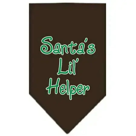 Santa-Lil-Helper-Screen-Print-Bandana-Cocoa-Small-GreatEagleInc-333835976