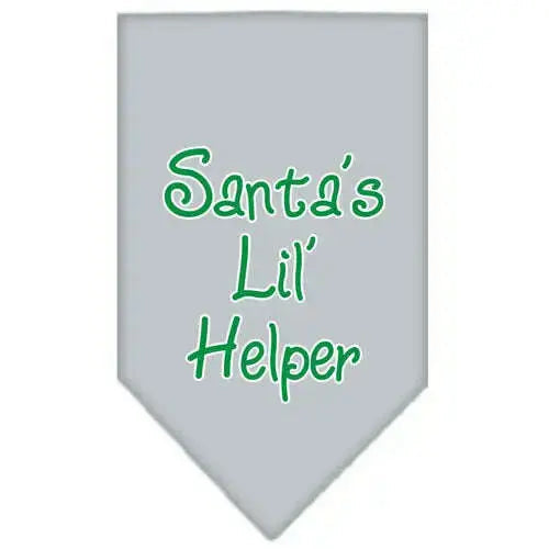 Santa-Lil-Helper-Screen-Print-Bandana-Grey-Large-GreatEagleInc-319830570