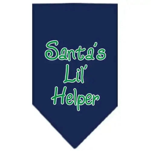 Santa-Lil-Helper-Screen-Print-Bandana-Navy-Blue-Large-GreatEagleInc-319830219