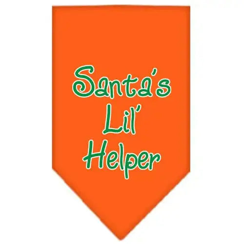 Santa-Lil-Helper-Screen-Print-Bandana-Orange-Large-GreatEagleInc-319830113