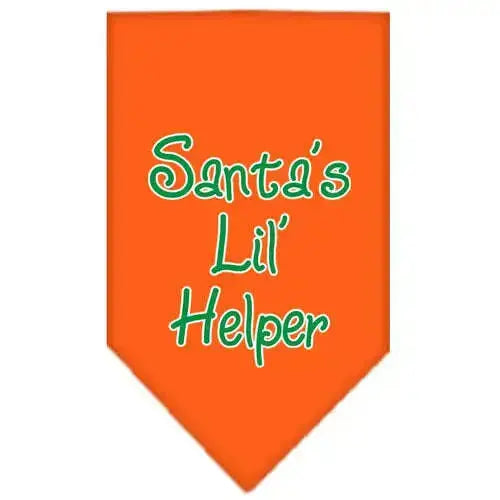 Santa-Lil-Helper-Screen-Print-Bandana-Orange-Small-GreatEagleInc-333817657