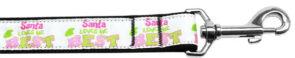 Santa-Loves-Me-Best-Nylon-Dog-Leash-3-8-Inch-Wide-6ft-Long-GreatEagleInc-320017251