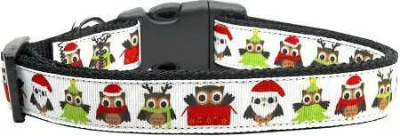 Santa-Owls-Ribbon-Dog-Collars-Large-GreatEagleInc-318914614