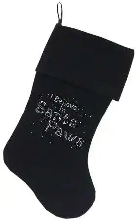 Santa-Paws-Rhinestone-18-Inch-Velvet-Christmas-Stocking-Black-GreatEagleInc-319869238