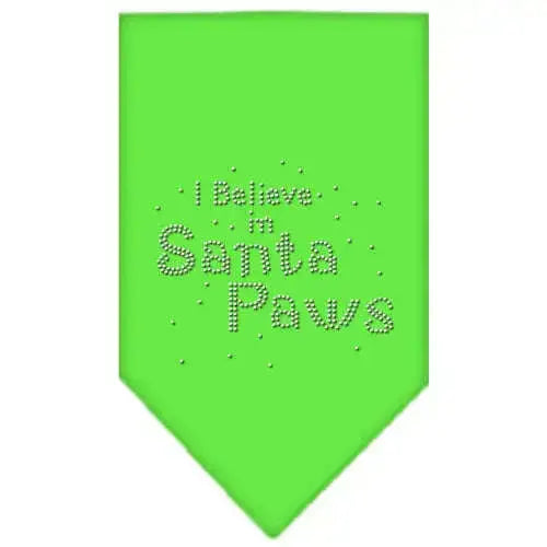 Santa-Paws-Rhinestone-Bandana-Lime-Green-Small-GreatEagleInc-319002256