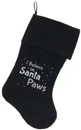 Santa-Paws-Screen-Print-18-Inch-Velvet-Christmas-Stocking-Black-GreatEagleInc-318563093