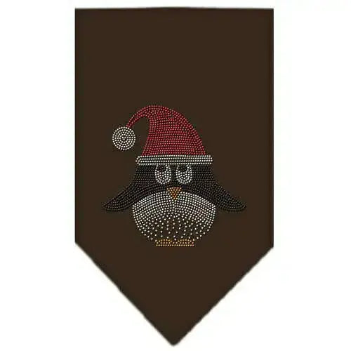 Santa-Penguin-Rhinestone-Bandana-Brown-Large-GreatEagleInc-333683342