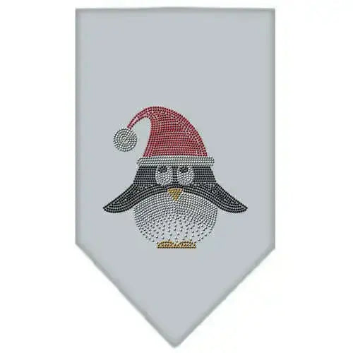 Santa-Penguin-Rhinestone-Bandana-Grey-Large-GreatEagleInc-333683124