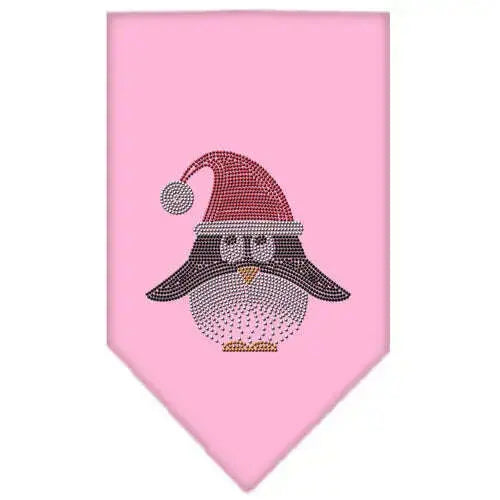Santa-Penguin-Rhinestone-Bandana-Light-Pink-Large-GreatEagleInc-318548538