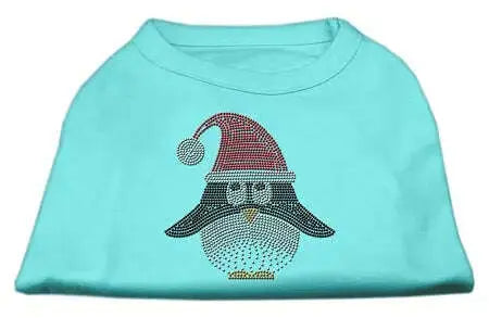 Santa-Penguin-Rhinestone-Dog-Shirt-Aqua-Xs-GreatEagleInc-333761326