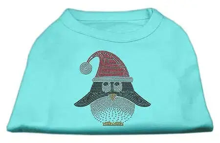Santa-Penguin-Rhinestone-Dog-Shirt-Aqua-Xxl-GreatEagleInc-318720472