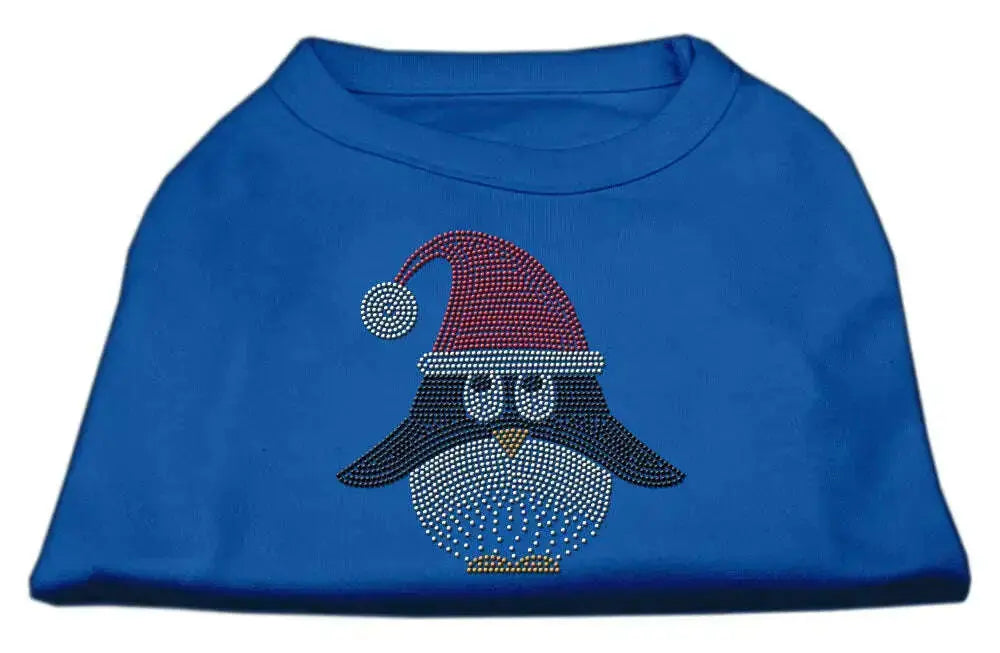 Santa-Penguin-Rhinestone-Dog-Shirt-Blue-Xxl-GreatEagleInc-318804057