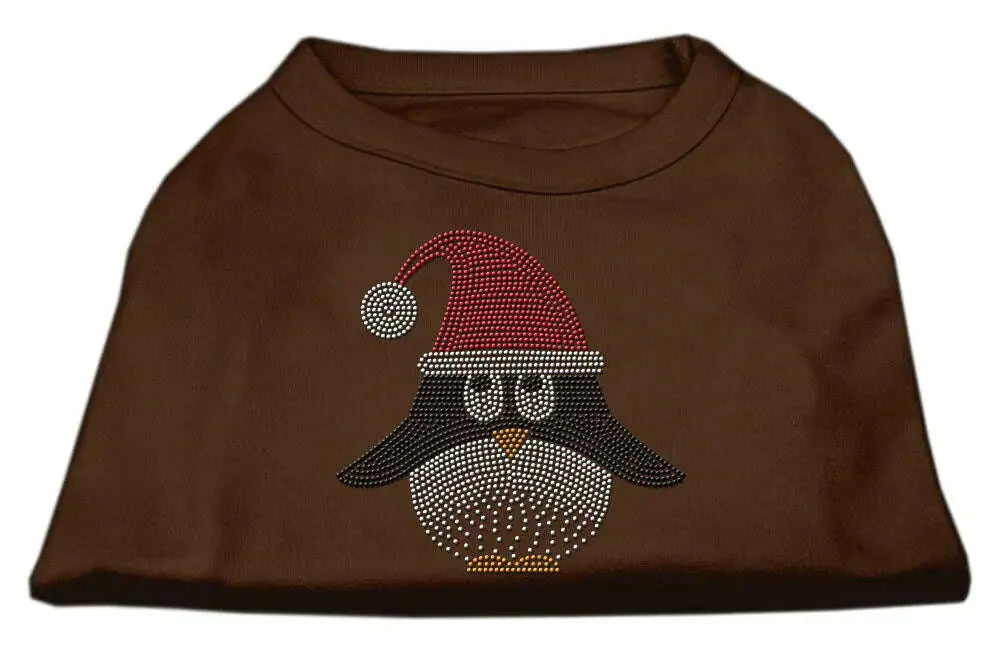 Santa-Penguin-Rhinestone-Dog-Shirt-Brown-Xs-GreatEagleInc-333761148
