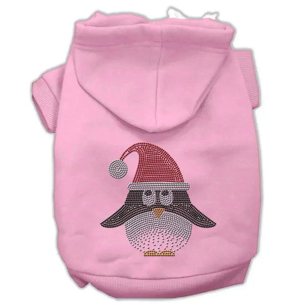 Santa-Penguin-Rhinestone-Hoodies-Pink-L-GreatEagleInc-333626999