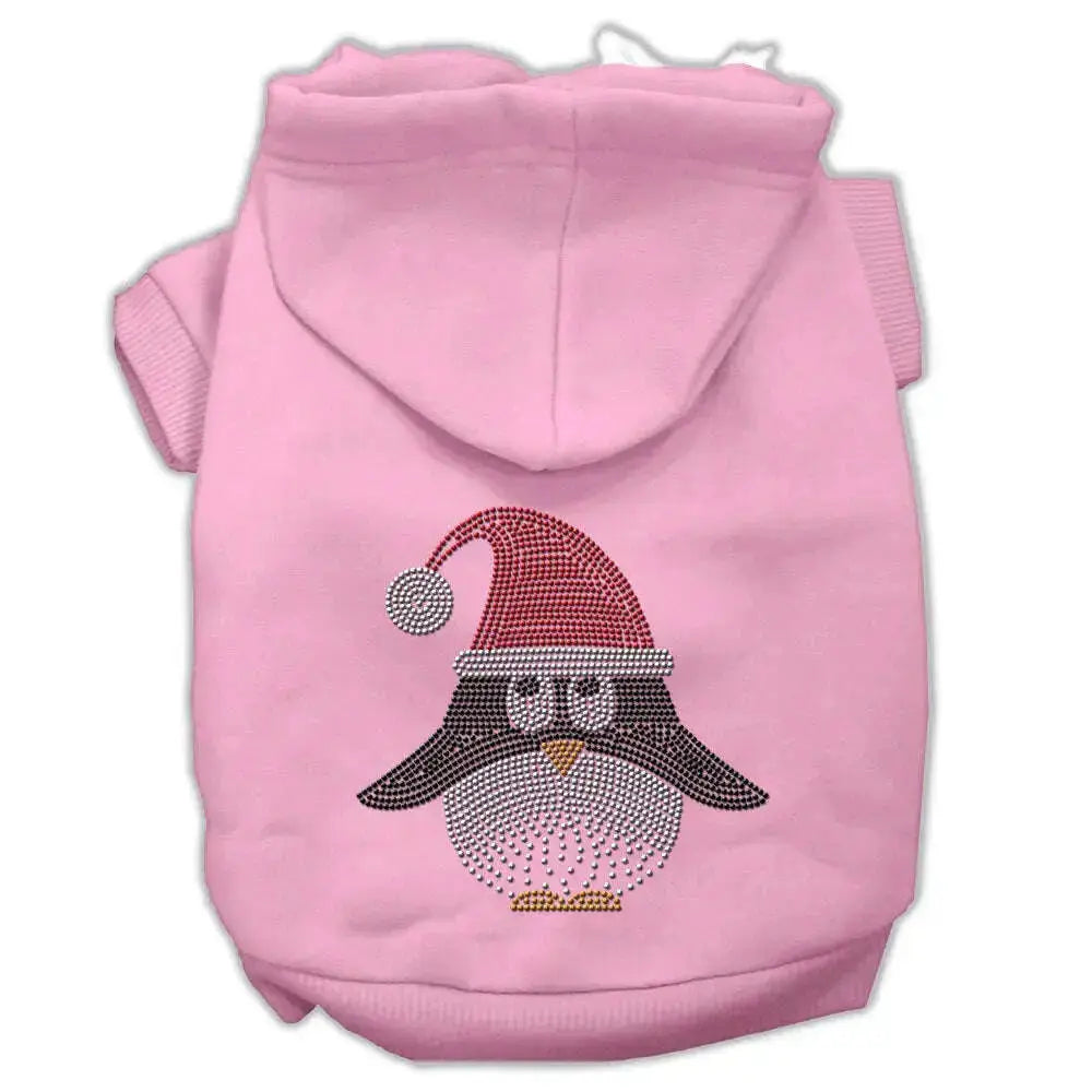 Santa-Penguin-Rhinestone-Hoodies-Pink-Xxl-GreatEagleInc-333625846
