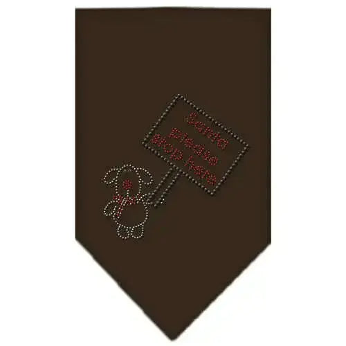 Santa-Please-Stop-Here-Rhinestone-Bandana-Cocoa-Large-GreatEagleInc-319002868