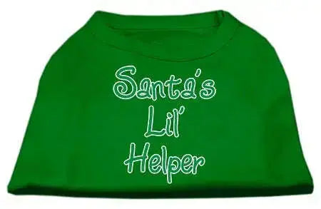 Santa_s-Lil_-Helper-Screen-Print-Shirt-Emerald-Green-Xxxl-GreatEagleInc-318859730