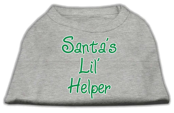 Santa_s-Lil_-Helper-Screen-Print-Shirt-Grey-Lg-GreatEagleInc-318858953