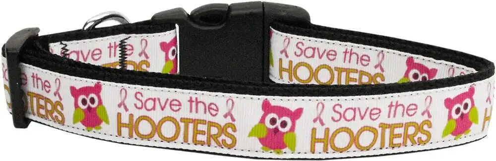 Save-The-Hooters-Nylon-Dog-Collar-Sm-GreatEagleInc-320032467