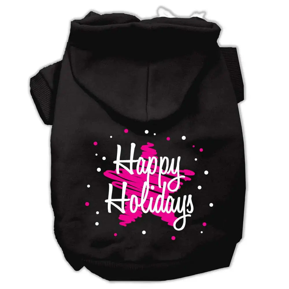 Scribble-Happy-Holidays-Screenprint-Pet-Hoodies-Black-Size-Xl-GreatEagleInc-333965032