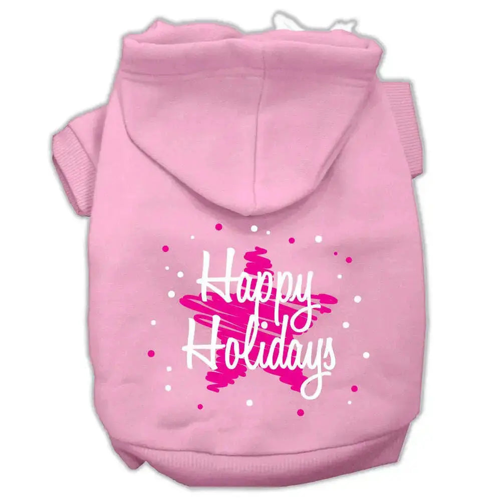 Scribble-Happy-Holidays-Screenprint-Pet-Hoodies-Light-Pink-Size-Xxxl-GreatEagleInc-333964596