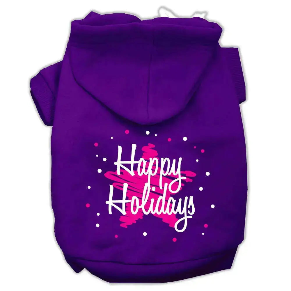 Scribble-Happy-Holidays-Screenprint-Pet-Hoodies-Purple-Size-Xl-GreatEagleInc-318661432