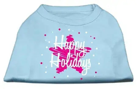 Scribble-Happy-Holidays-Screenprint-Shirts-Baby-Blue-S-GreatEagleInc-318572273