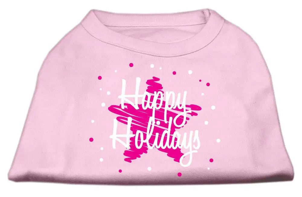 Scribble-Happy-Holidays-Screenprint-Shirts-Light-Pink-S-GreatEagleInc-333702926