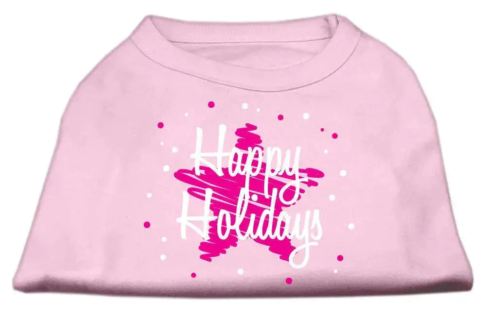Scribble-Happy-Holidays-Screenprint-Shirts-Light-Pink-Xl-GreatEagleInc-318860023