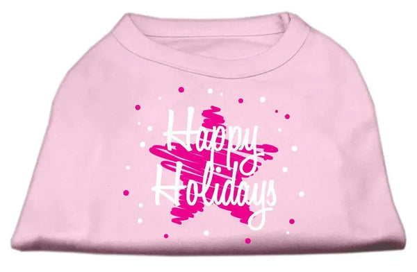 Scribble-Happy-Holidays-Screenprint-Shirts-Light-Pink-Xl-GreatEagleInc-318860023